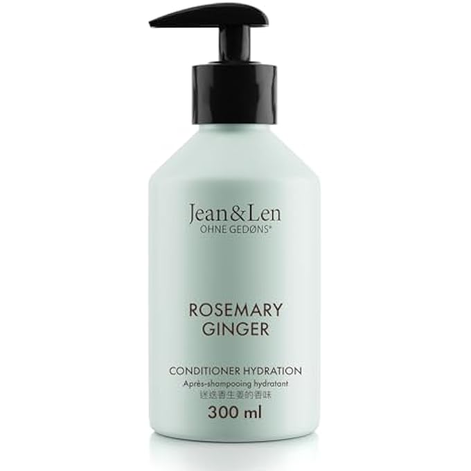 Jean & Len CONDITIONER MOISTURE ROSEMARY & GINGER FOR DULL AND DULL HAIR, INTENSIVELY NOURISHES & IMPROVES COMBABILITY, CONDITIONER WITH SPICY FRAGRANCE, PARABENS & SILICONES, 300 ML - Image 2